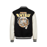 Daruma Applique Relax Fit Baseball Jacket