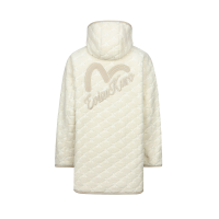 Logo Embossed Sherpa Oversized Coat