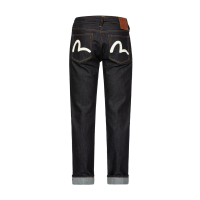 Seagull Print Carrot Fit Denim Jeans #2017