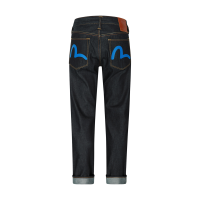 Seagull Print Carrot Fit Denim Jeans #2017