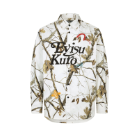 Tree Camouflage Print Oversized Shirt