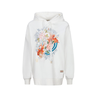 Goldfish and Floral Flow Print Oversized Hoodie