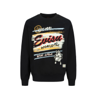 Inari Mask and Slogan Handwriting Print Relax Fit Sweatshirt