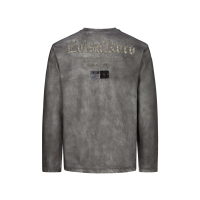 Seagull and Logo Embroidery Spray Dyed Relaxed Fit T-shirt