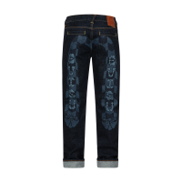 Monogram Daicock Discharged Print Slim Fit Jeans #2010