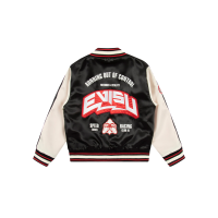 Racing Badge and Logo Applique Regular Fit Souvenir Jacket