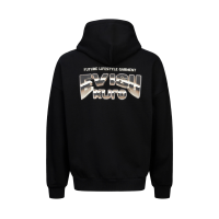 Metallic Effect Logo Print Oversized Hoodie