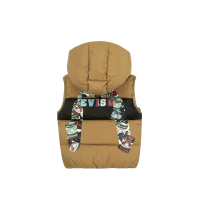 Oil Barrel-pattern Daicock Print Regular Fit Down Vest