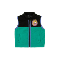 Daruma Bear Print Reversible Fleece Vest