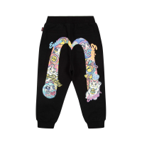 Fortune Cat and Daruma-pattern Daicock Print Sweatpants