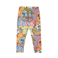 Allover Fortune Cat and Daruma Print Regular Fit Leggings