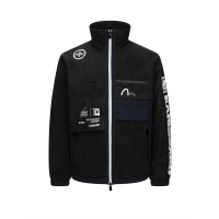 Multi Graphics Print Regular Fit Fleece Padded Jacket