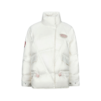 Logo and Daruma Heart Embroidered Badges Fashion Fit Down Jacket