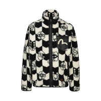 Monogram Jacquard Relax Fit Zipped Sherpa Jacket