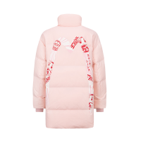 Kokeshi Daruma Daicock Print Down Jacket