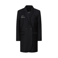 Embossed Logo Long Blazer