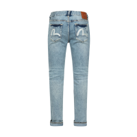 Seagull Embroidery Distressed Flex Skinny Denim Jeans #2028