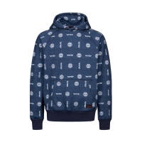 Allover Logo and Kamon Print Relax Fit Hoodie