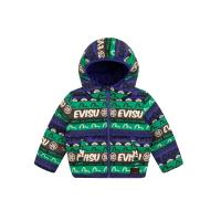 Allover Fair Isle-pattern Logo Print Regular Fit Down Jacket