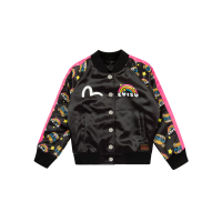 Bear and Rainbow Print Regular Fit Padded Jacket