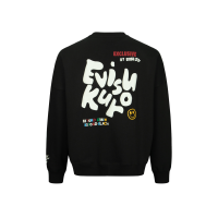 Multiple Logo PU Print Oversized Sweatshirt