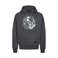 Kamon Print Loose Fit Hoodie