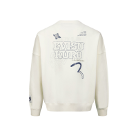 Logo and Seagull Print Oversized Sweatshirt