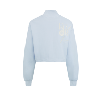 Seagull and Logo Embroidery Turtle Neck Sweatshirt