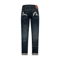 Seagull Print Carrot Fit Deconstructed Selvedge Denim Jeans #2017