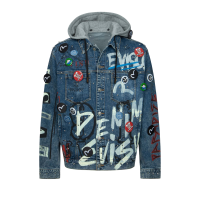 Allover Studs and Pins Loose Fit Denim Jacket