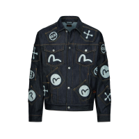 Multi Pocket with Rhinestone Relax Fit Denim Jacket