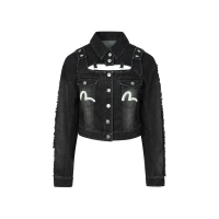 Seagull Embroidery Detachable 2-In-1 Fashion Fit Denim Jacket