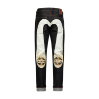 Kamon Brocade Applique Daicock Carrot-Fit Jeans #2017