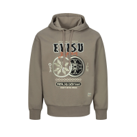 Snowflake and Kamon Embroidery Relax Fit Hoodie