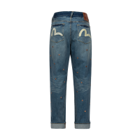 Allover Rivets and Seagull Applique 3D Regular Fit Jeans