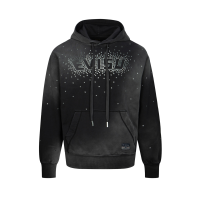 Metallic Heat-pressed EVISU Logo Loose Fit Hoodie