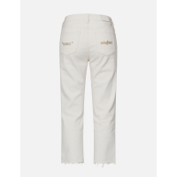 Metal Ring Cropped Relaxed Fit Jeans