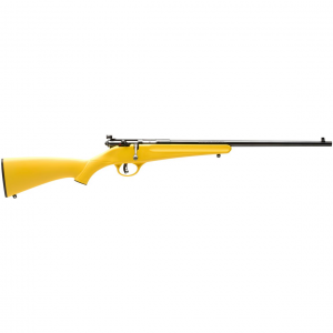 Savage Rascal Youth Bolt Action 22LR Rimfire 16125 Barrel Yellow Synthetic Stock 1 Round