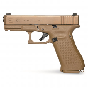 Glock 19X SemiAutomatic 9mm 402 inch Barrel Coyote Brown 191 Rounds