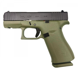 Glock 43X SemiAutomatic 9mm 341 Barrel Battlefield Green 101 Rounds