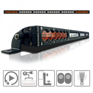 38" X6S Slim Amber/White 180W LED Light Bar & Harness