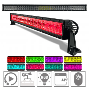 40" Extreme Series Dual Row Combo RGB Light Bar & Harness Kit