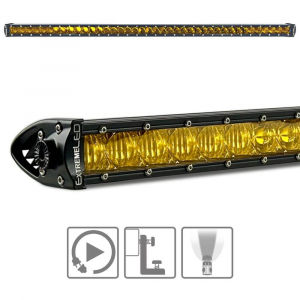 50" All Amber LED Light Bar - 250W Single Row Combo Beam