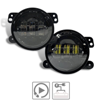 4" LED Fog Light Kit with Adapters