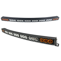 44" Curved X6 Amber/White 240W Combo Beam LED Light Bar & Harness Kit