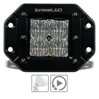 Amber (Orange) Flood Flush Mount Extreme Series 3" LED Light Pod