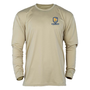 Fishwest Logo Performance Long Sleeve T-Shirt - Men's - Sand - 2XL