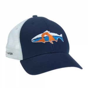 RepYourWater Utah Delicate Arch Mesh Back Hat - Navy and White - One Size