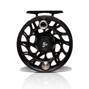 Hatch Iconic Fly Reel - 5 Plus - Black Silver - Large Arbor