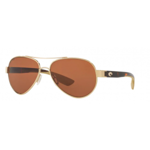 Costa Loreto Sunglasses - Polarized - Gold with Copper Silver Mirror 580P